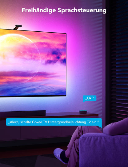 Govee Envisual TV Hintergrundbeleuchtung T2 – 75-85 Zoll Dual-Kamera