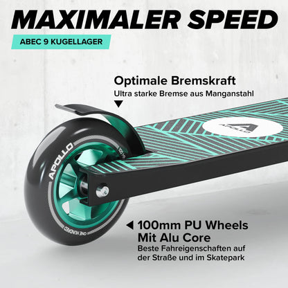Apollo Genius Pro Freestyle Kinder Tretroller – ab 6 Jahren