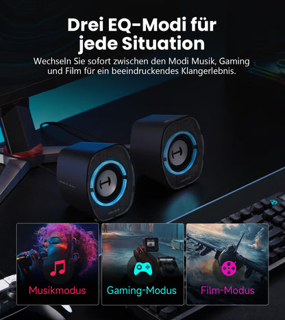 Edifier G1000 II PC-Lautsprecher mit Bluetooth und RGB, schwarz