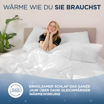 Samthus Bettdecke 135x200 cm Ganzjahresdecke mit Baumwollbezug