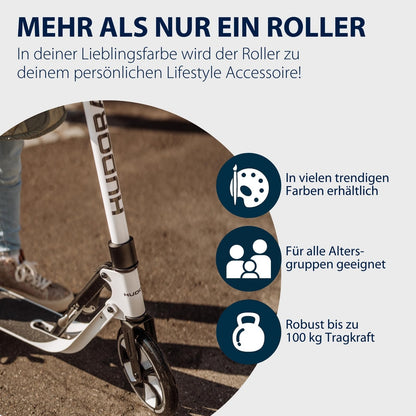 HUDORA BigWheel 205 Advanced Scooter – Alu-Tretroller bis 100 kg