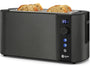 Balter Toaster TS-04-LCD, 4 Scheiben, Langschlitz, Edelstahl, Grau
