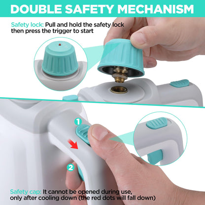 HAUSHOF Dampfreiniger Handgerät 450 ml mit 8 Zubehörteilen, 1200 W