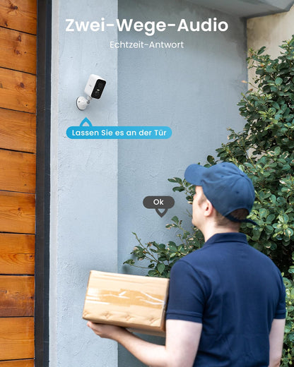 ieGeek 2K Überwachungskamera Aussen Akku WLAN mit Magnethalterung