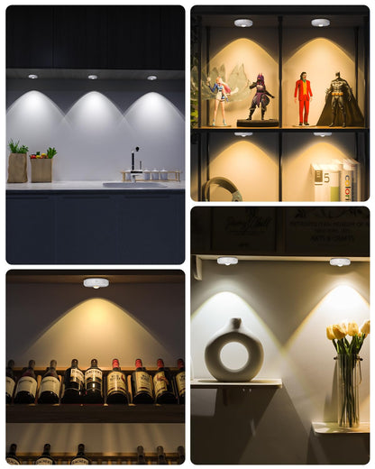 WILLED LED Schrankbeleuchtung kabellos mit Fernbedienung, 6er Set
