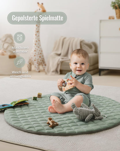 Blissful Diary Spielbogen Baby mit 6 Spielzeugen, Salbeigrün