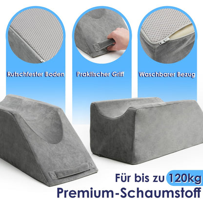 DYNMC you Beinkissen – Keilkissen Memory-Schaum 68x25x22 cm