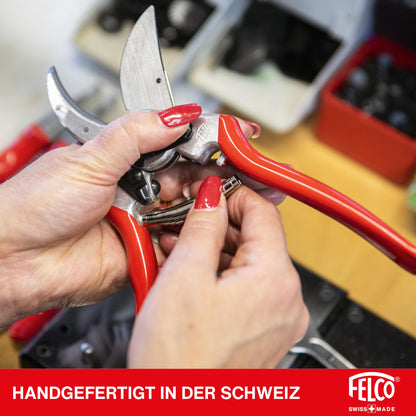 FELCO 6 ELITE Gartenschere ergonomisch mit Ledergriffen, 20 mm