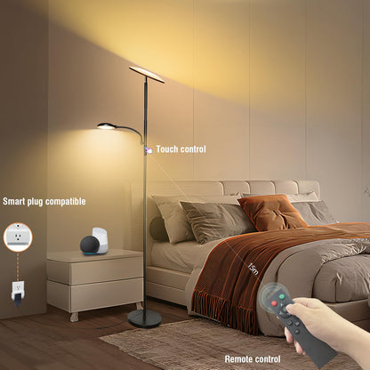 marctronic LED Deckenfluter Stehlampe - Dimmbar Leselampe