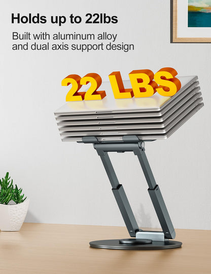 Laptop Ständer Höhenverstellbar 360° Drehbar Ergonomisch – Grau