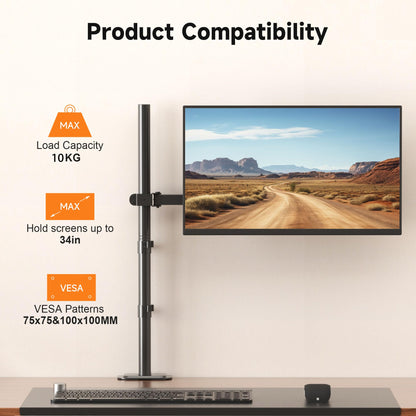 Bracwiser Monitorarm MD7821, 800 mm hoch, für 13-32 Zoll Monitore