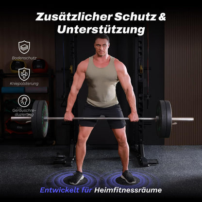 AIRHOP Fitness-Puzzlematte Gummiert - 12 Stk. 60x60x1,4cm