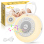 Easy@Home White Noise Machine, tragbare Einschlafhilfe mit Nachtlicht, kompakte runde Bauform