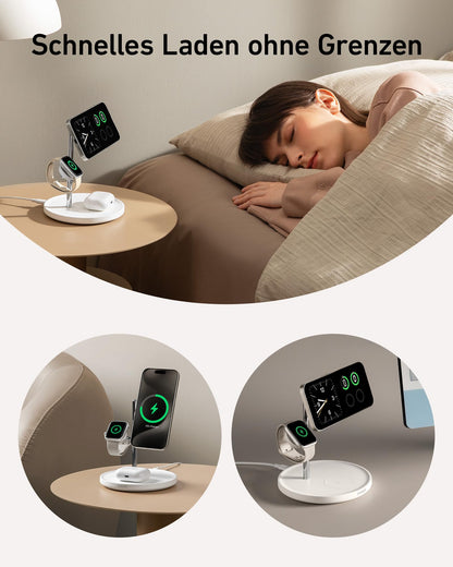 Anker MagGo 3-in-1 Qi2 Ladeständer 15W MagSafe