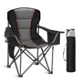 HIGH POINT SPORTS Campingstuhl XXL Faltbar Gepolstert – Schwarz 200kg Stabiler Outdoor-Klappstuhl für komfortables Sitzen.