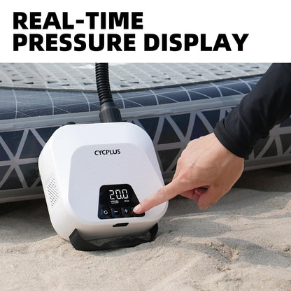 CYCPLUS D14PRO SUP-Luftpumpe 20 PSI, Akku, Dual Stage, Auto-Off