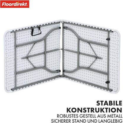 Floordirekt Klapptisch Akita 183x76 cm - Buffettisch mit Tragegriff
