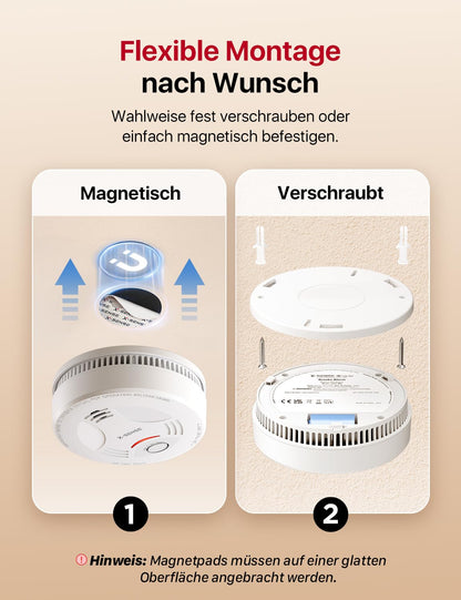 X-Sense Smart-Rauchmelder WLAN SD11-MR61 mit Basisstation, 6er-Set