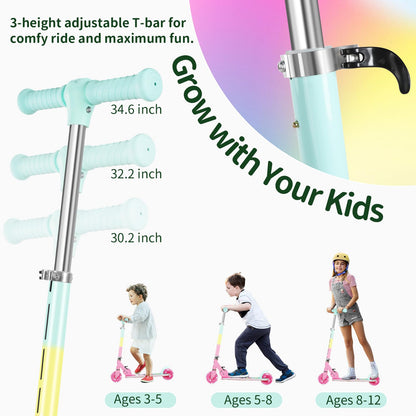BELEEV V2 Kinder Scooter mit LED-Rädern, faltbar und höhenverstellbar