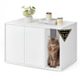 SONGMICS HOME Katzenklo-Schrank PCL013W01 - Grosse Katzen, Schneeweiss. Geräumiger, schneeweisser Schrank zum Verstecken eines Katzenklos; dient als Möbelstück.