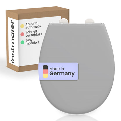 instmaier Alma WC-Sitz Absenkautomatik – Manhattan Grau. Ergonomischer WC-Sitz in Manhattan Grau, mit Absenkautomatik.