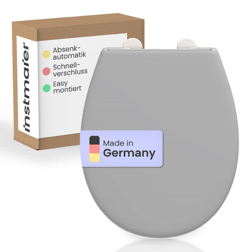 instmaier Alma WC-Sitz Absenkautomatik – Manhattan Grau. Ergonomischer WC-Sitz in Manhattan Grau, mit Absenkautomatik.