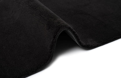 the carpet Relax Kurzflor-Teppich in Felloptik, Schwarz, 160 x 220 cm