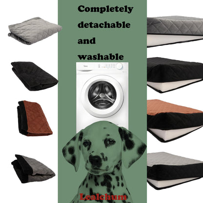 Lealchum Hundeautositz für 2 Hunde (bis 55lb) - Black/Grey, Large
