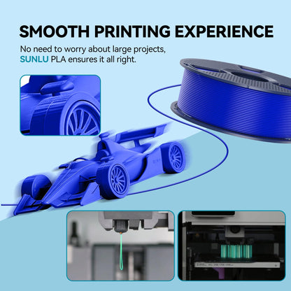 SUNLU PLA Filament 1.75 mm Schwarz, 4x 1 kg Spule für 3D Drucker