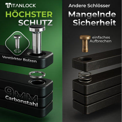 TITANLOCK Faltschloss No3 – ART-zertifiziertes Fahrradschloss