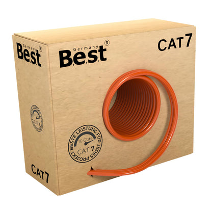 Germany B.e.s.t CAT 7 S/FTP Duplex Verlegekabel - 50M LSZH 10G
