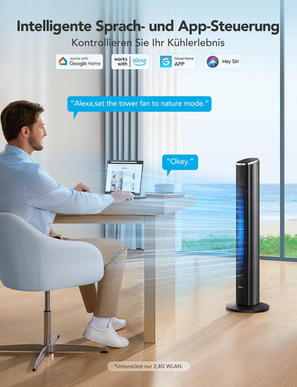 GoveeLife Smart Turmventilator H7106 mit App- und Sprachsteuerung