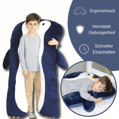 DRACA Seitenschläferkissen Kinder Pinguin - Anti-Stress Baumwolle
