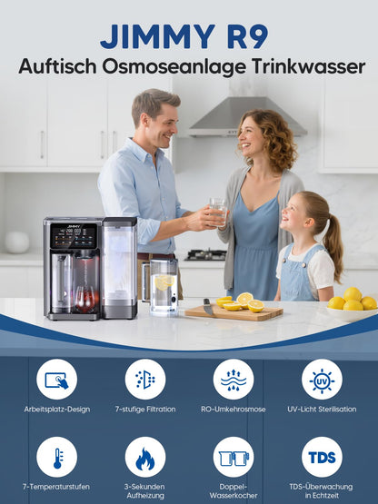 Jimmy R9 Osmoseanlage mit Heisswasserspender und 7-stufiger Filterung