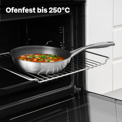 SILBERTHAL Induktions-Bratpfanne 24cm - Edelstahl Antihaft