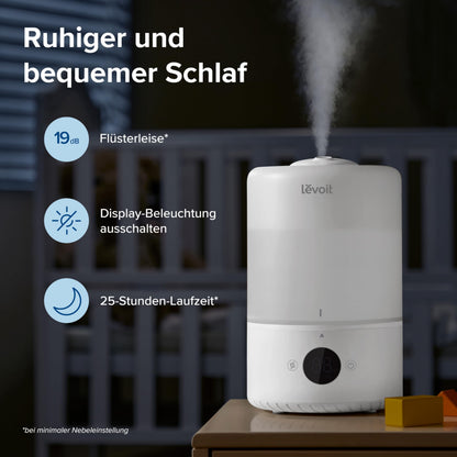 Levoit Top Fill Smart Luftbefeuchter – 3L Leise Aroma