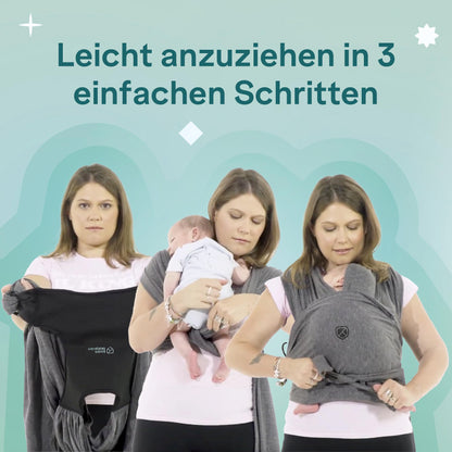 Koala Babycare Tragetuch Baby Neugeborene bis 9 kg, blau