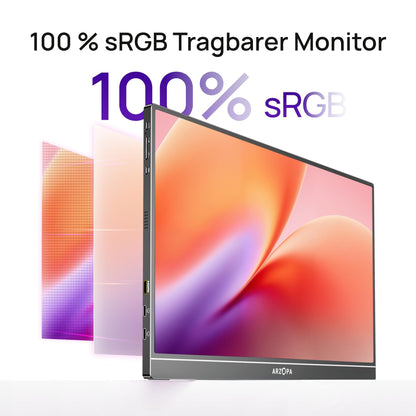 ARZOPA Z1C Portabler Monitor 16.1 Zoll FHD IPS mit HDMI und USB-C
