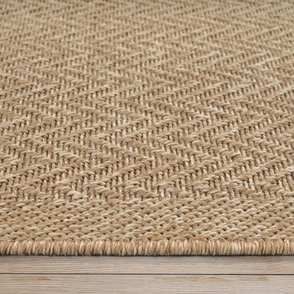 the carpet Kansas Outdoor Teppich Jute-Look Nature 140 x 200 cm