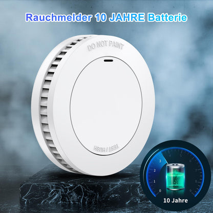 XINDUM Rauchmelder SM01, 10-Jahres-Batterie, Magnethalterung, 6er-Set