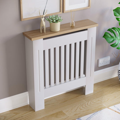 Vida Designs Arlington Moderne MDF Heizkörperabdeckung – Weiss, Klein