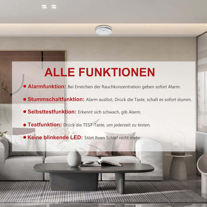 RUNIDUR Rauchmelder 5er-Set SM01 mit 10-Jahres-Batterie, weiss