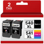 NewLift PG-540XL CL-541XL Druckerpatronen 2er-Pack Schwarz Farbe, kompatibel mit Canon PIXMA Druckern