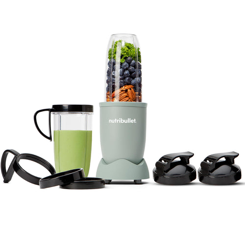 nutribullet Pro 900 Smoothie Mixer - Matt Jade. Kompakter Standmixer in Jadegrün. Zerkleinert Obst und Gemüse für Smoothies.