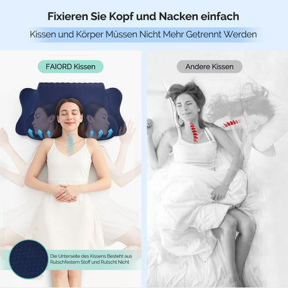 FAIORD Nackenkissen Memory Foam, ergonomisches Kopfkissen