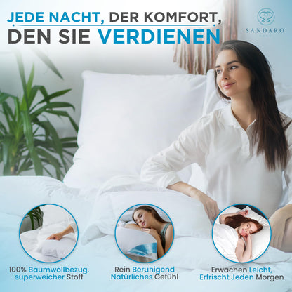 Gänsedaunen Extra Warm Daunendecke – 135x200cm 1600g