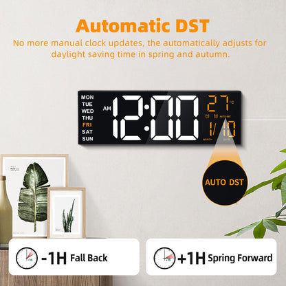 Maxstar Digitale Wanduhr 16 Zoll mit RGB LED Display und Fernbedienung
