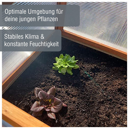 zooprinz Frühbeet HERBA Gewächshaus aus Holz und Polycarbonat