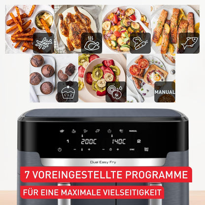 Tefal Dual Easy Fry XXL Heissluftfritteuse - 11L Grau EY942BE0