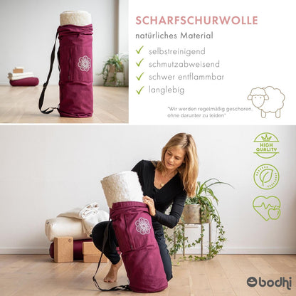 Bodhi VISHNU 90 Schafschurwoll-Yogamatte - 200x90 cm